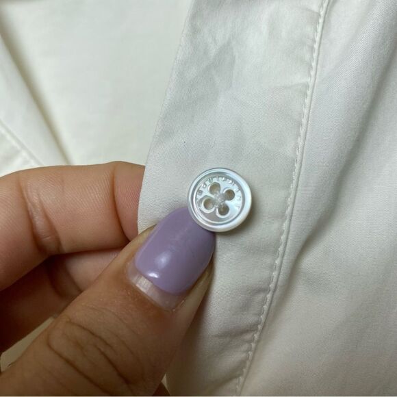 EQUIPMENT Classic Button Down Cufflink Shirt White Sz Small - Picture 4 of 8